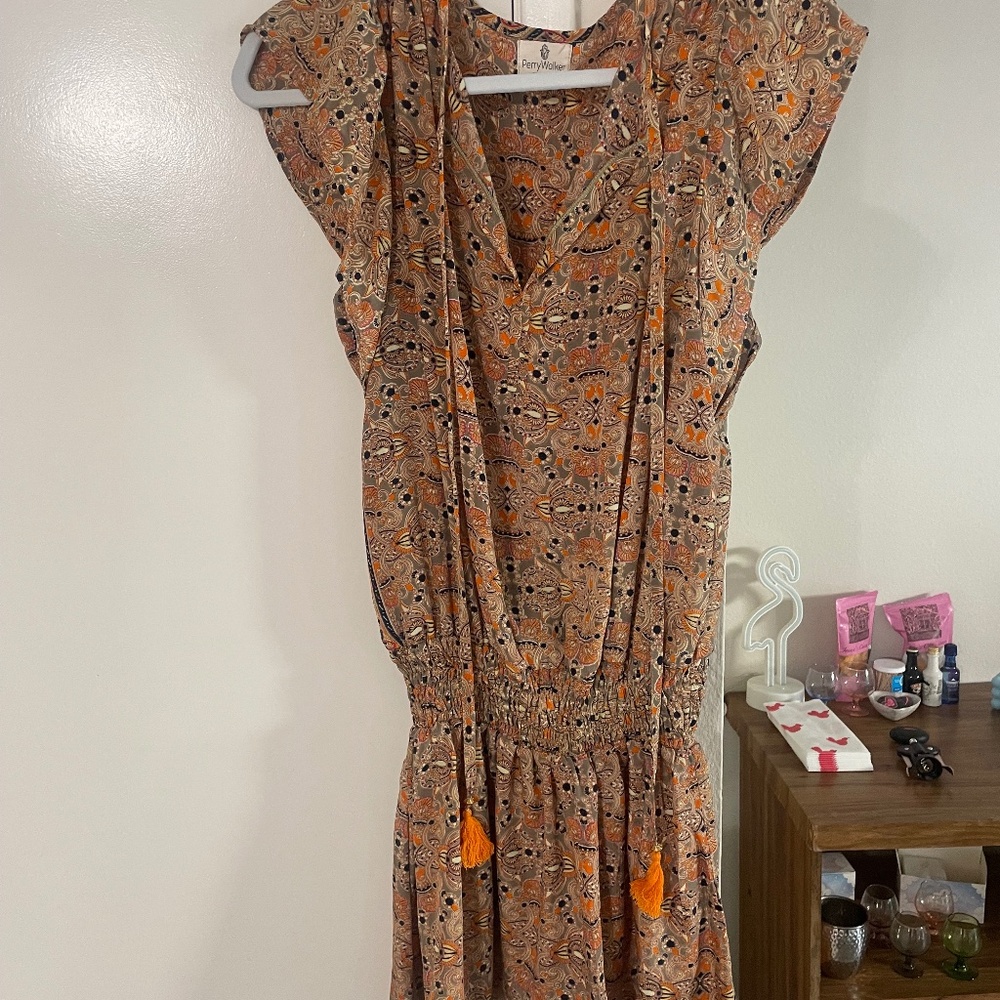 Perry Walker Collective Mini Orange Dress